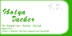 ibolya ducker business card